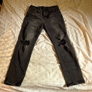 Mens American Eagle Black Ripped Jeans (31x32)